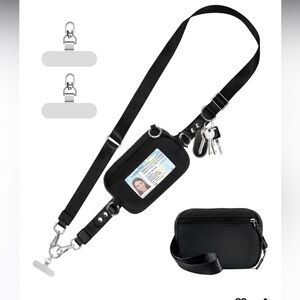 🆕 Clip and Go Strap for Phone with Wallet Crossbody Phone Lanyard Adjustable